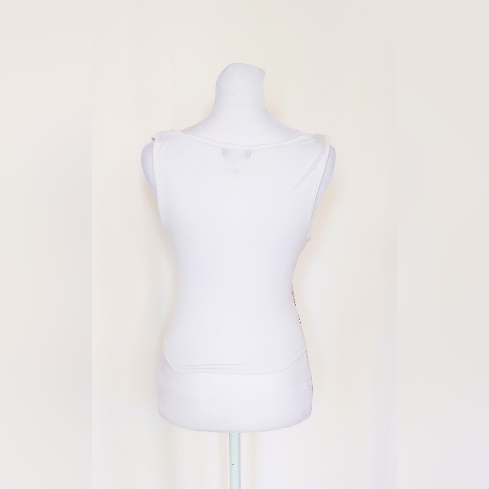 Wet Seal Sequined Cropped Tank Top White Size Small - Picture 5 of 7